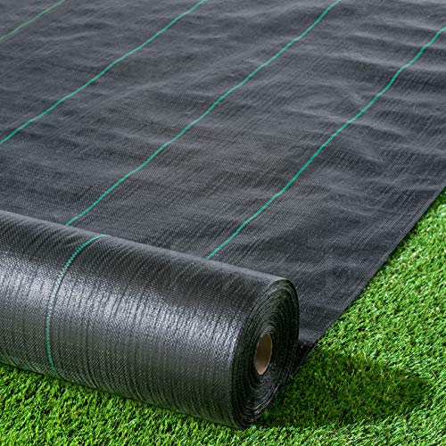 Pro-Tec 1.2m Heavy Duty 100g Weed Control Membrane Ground Cover Landscape Fabric (3m X 10m)