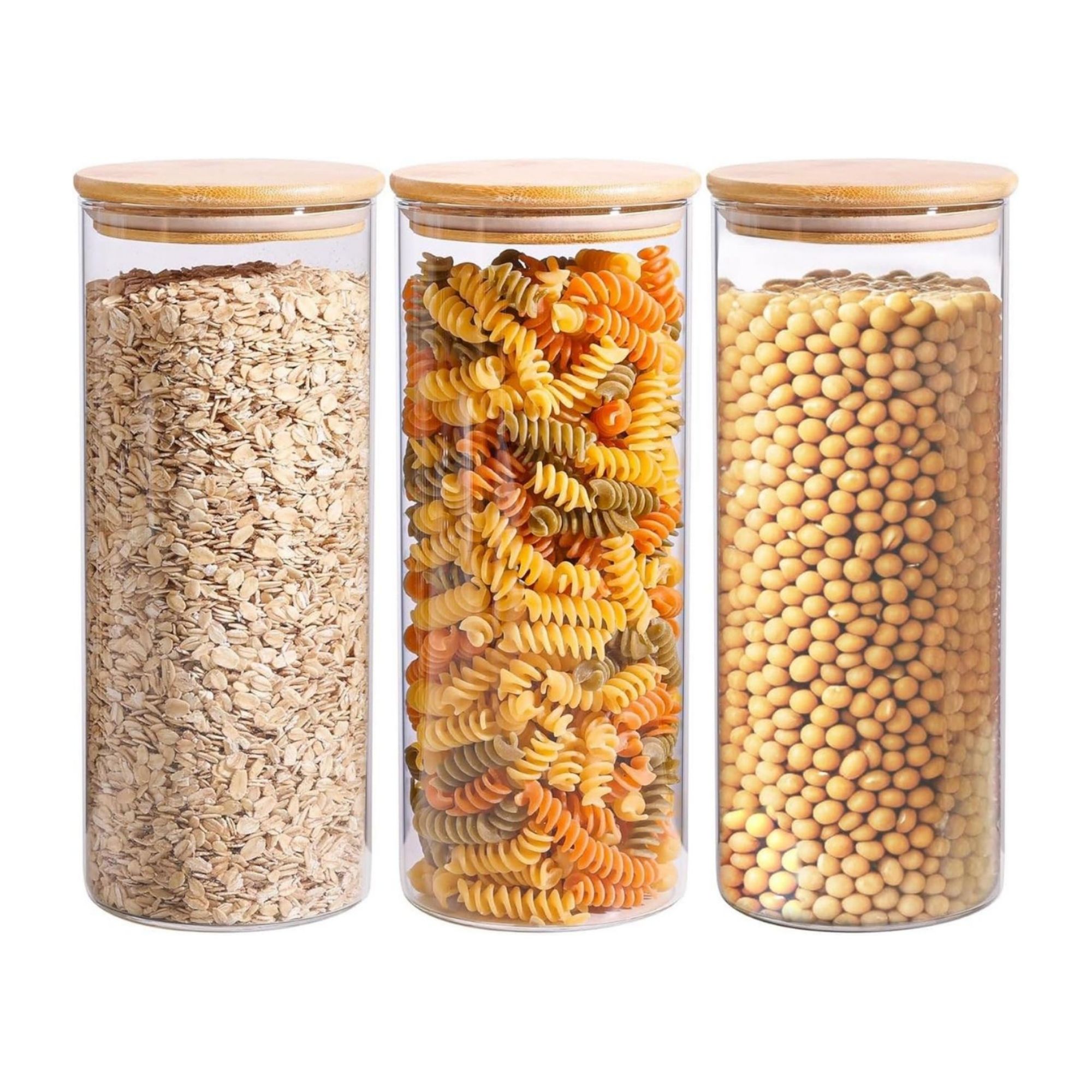 ComSaf 1.6L Glass Storage Containers with Lids