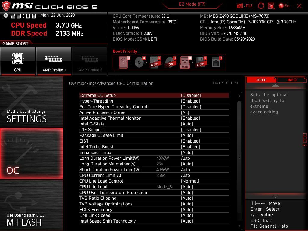 MSI MEG Z490 Godlike