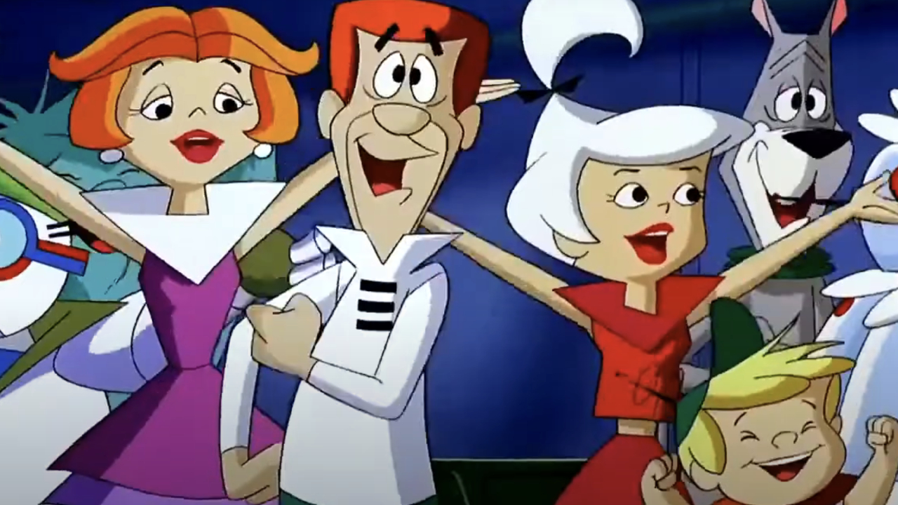 The Jetsons having fun in Jetsons: The Movie