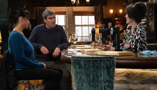 Moira Dingle is upset with Cain Dingle