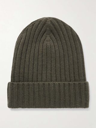 Megan Ribbed Cashmere Beanie