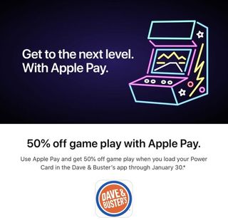Apple Pay Dave & Busters Promotion