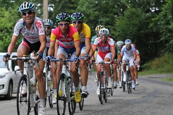 Greg Van Avermaet working hard at the front.