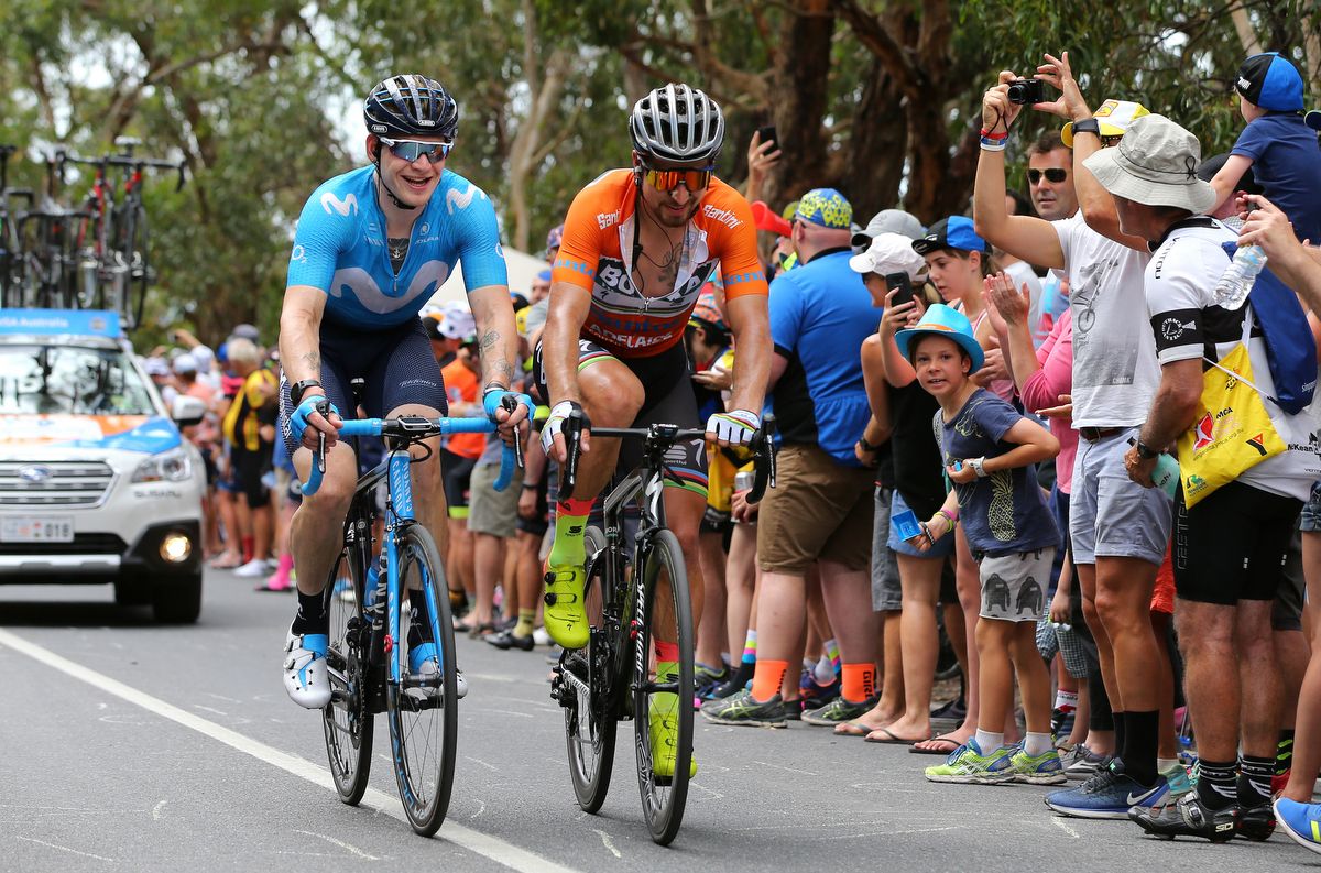 Jasha S&uuml;tterlin and Peter Sagan enjoy the final