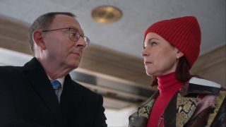 Michael Emerson and Carrie Preston in Elsbeth Season 2x18