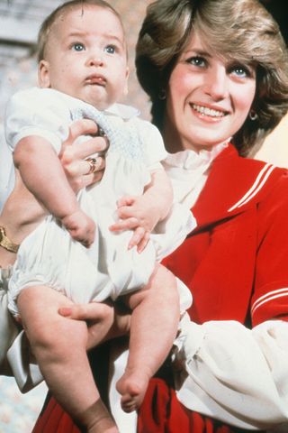 Princess Diana and Prince William at Christmas