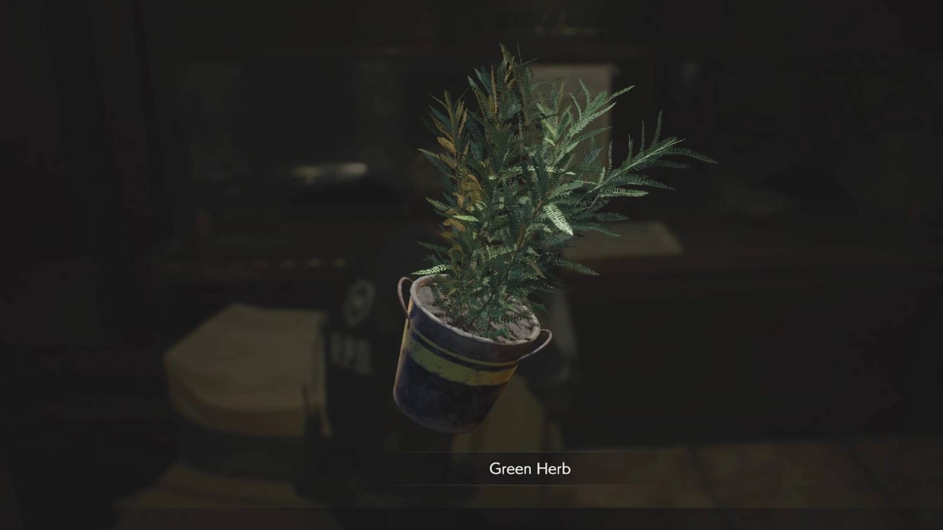 Healing Green Herb in Resident Evil 2 Remake