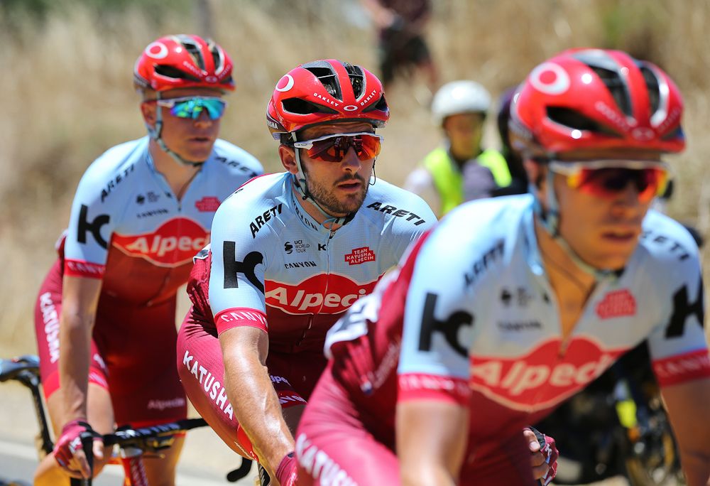 Nathan Haas earned a one-second bonus at the second intermediate sprint