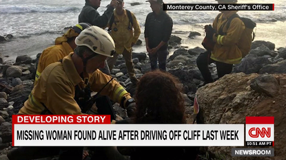 Woman survives 7 days after 200-foot cliff crash