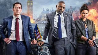 John Cena, Idris Elba and Priyanka Chopra in a promotional image for Heads of State