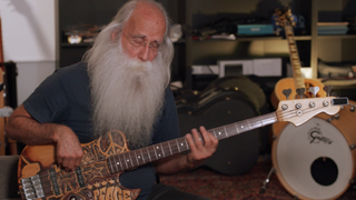 Lee Sklar playing a hand-carved 1962 Fender Jazz Bass