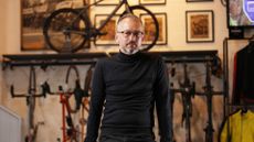 Simon Mottram poses for a picture at Rapha cycle club on Brewer Street in London, U.K., on Tuesday, Nov. 8, 2016.