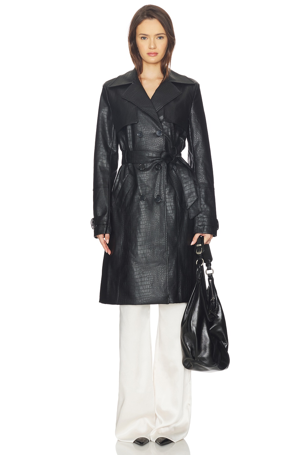Morgan Faux Leather Coat