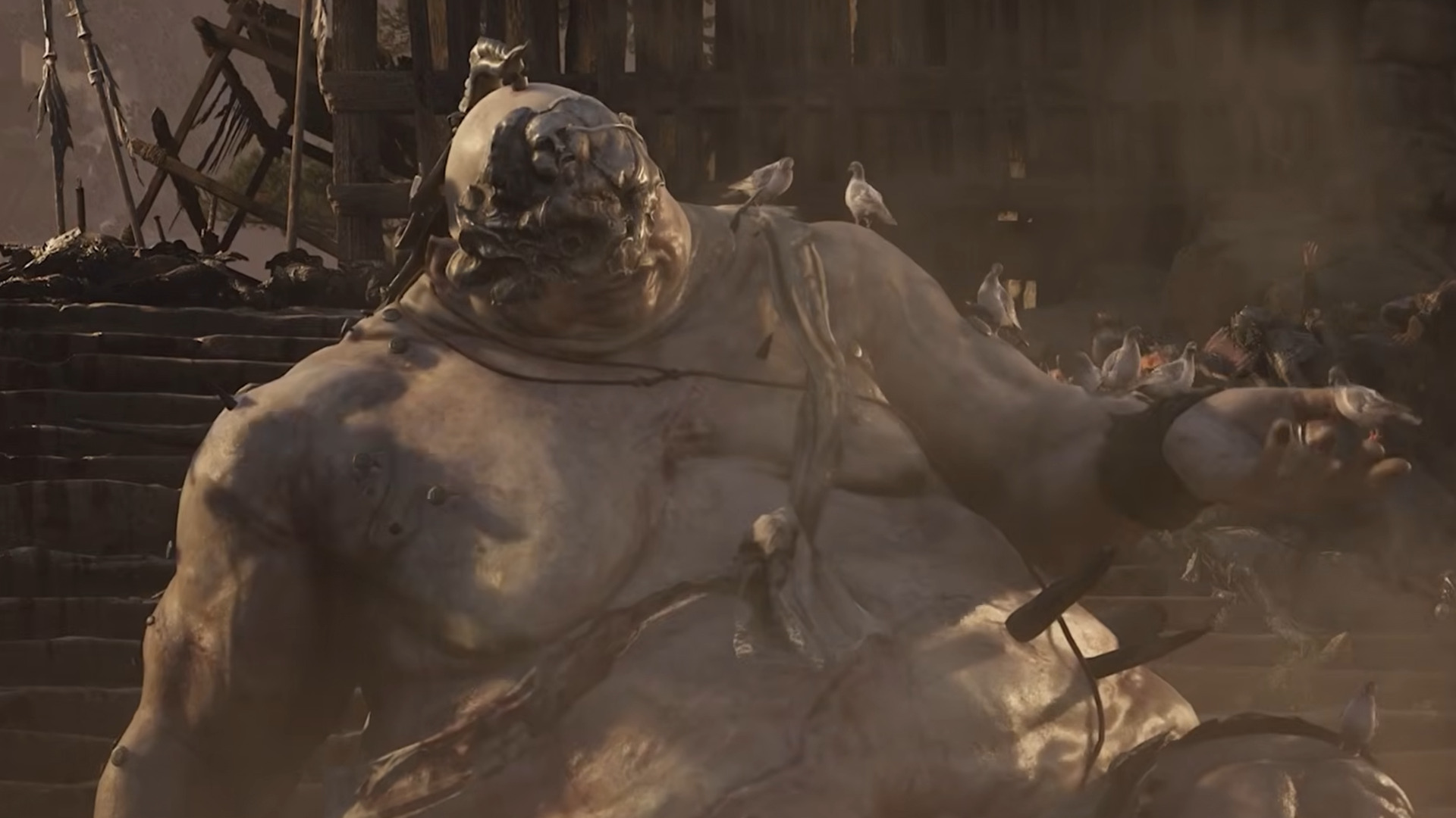 Phantom Blade Zero boss Wan Jun resting on one hand with the other hand gently outstretched