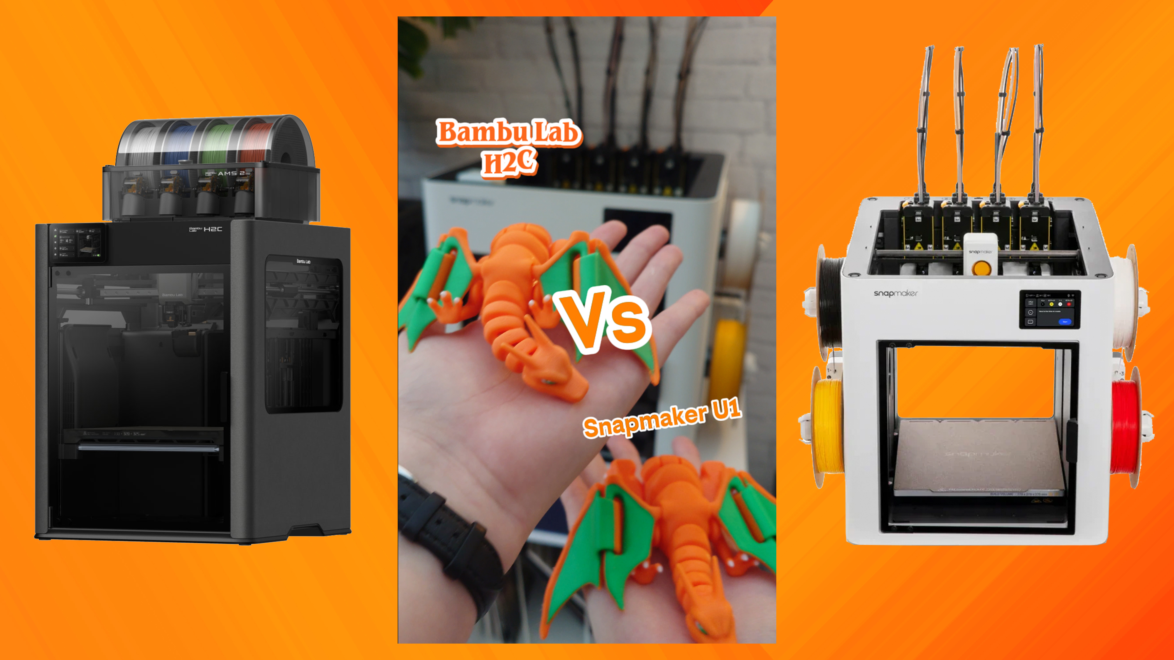 Bambu Lab H2C Vs Snapmaker U1
