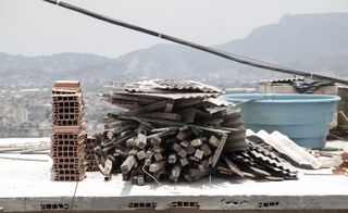 Pile of building materials