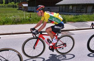 Overall leader Richie Porte (BMC) during stage 6 at Tour de Suisse