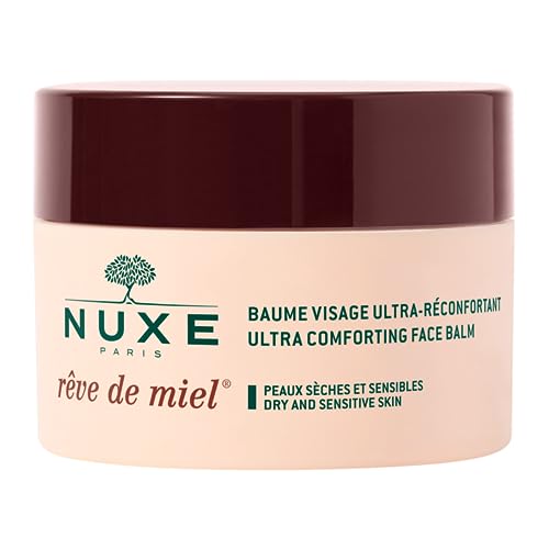 Nuxe Rêve De Miel Ultra-Comforting Face Balm 50ml, Protective Face Balm, Soothes & Shields Skin With Honey & Propolis, Ideal for Dry or Weather-Exposed Skin, Vegan Formula