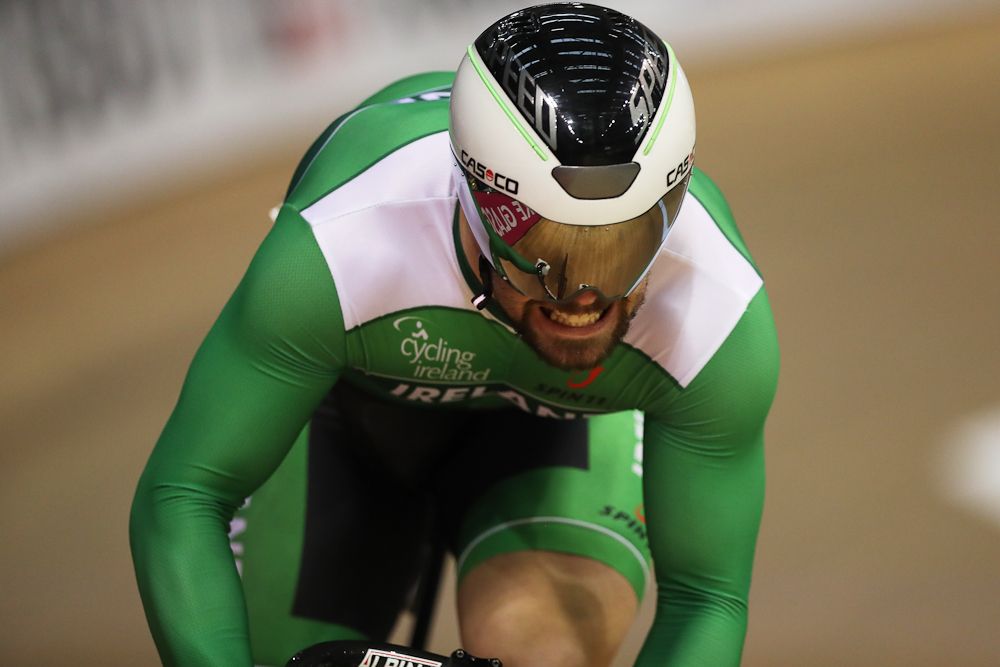 Eoin Mullen of Ireland competes in the Men's Sprint Qualification