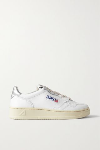 Medalist Low Metallic Leather Sneakers