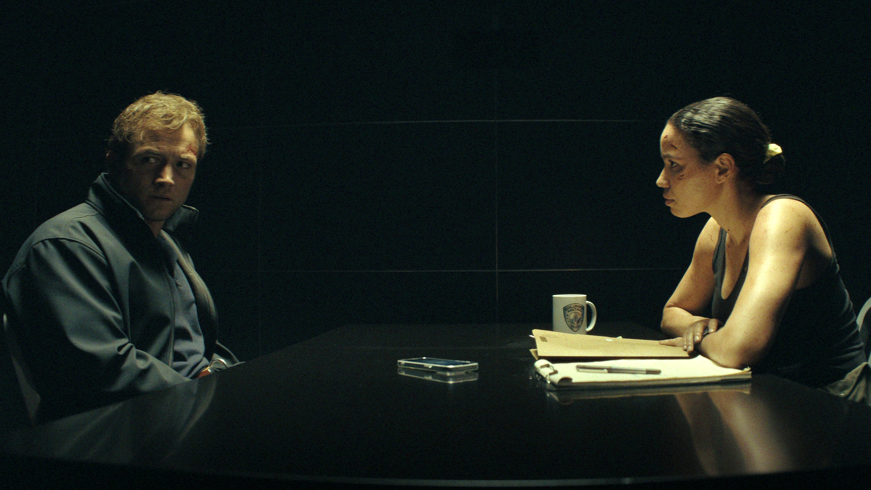 Taron Egerton and Jurnee Smollett in "Smoke," now streaming on Apple TV Plus.