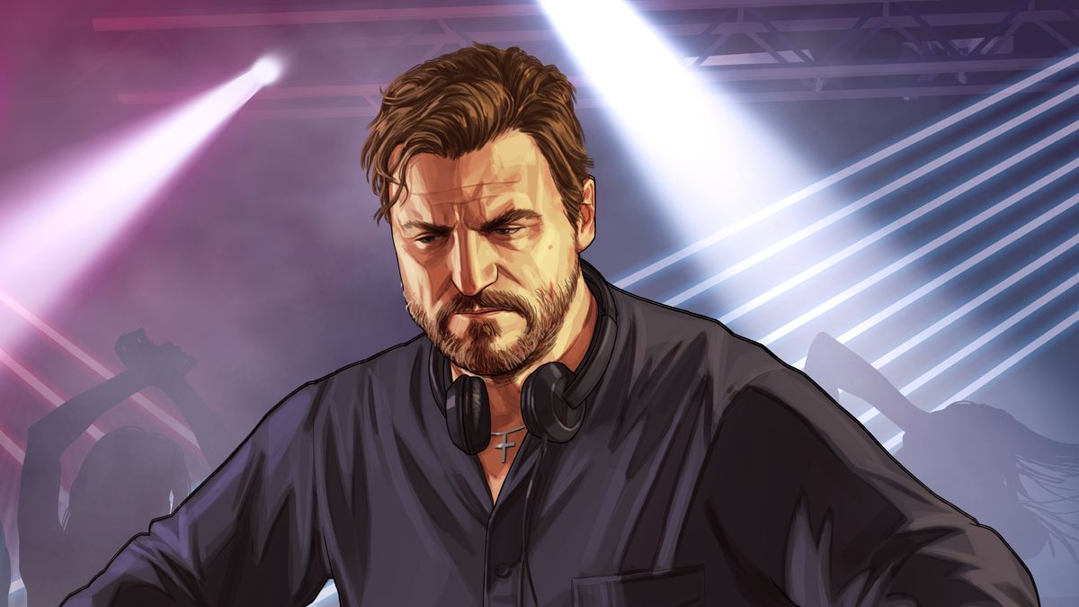 An illustration of Solomun&#039;s appearance in GTA Online