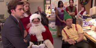 The cast of The Office in "Secret Santa."