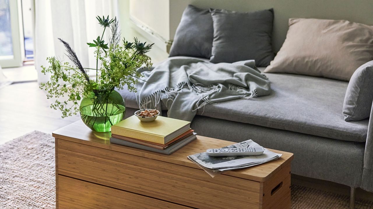 IKEA DAJLIEN bamboo bench