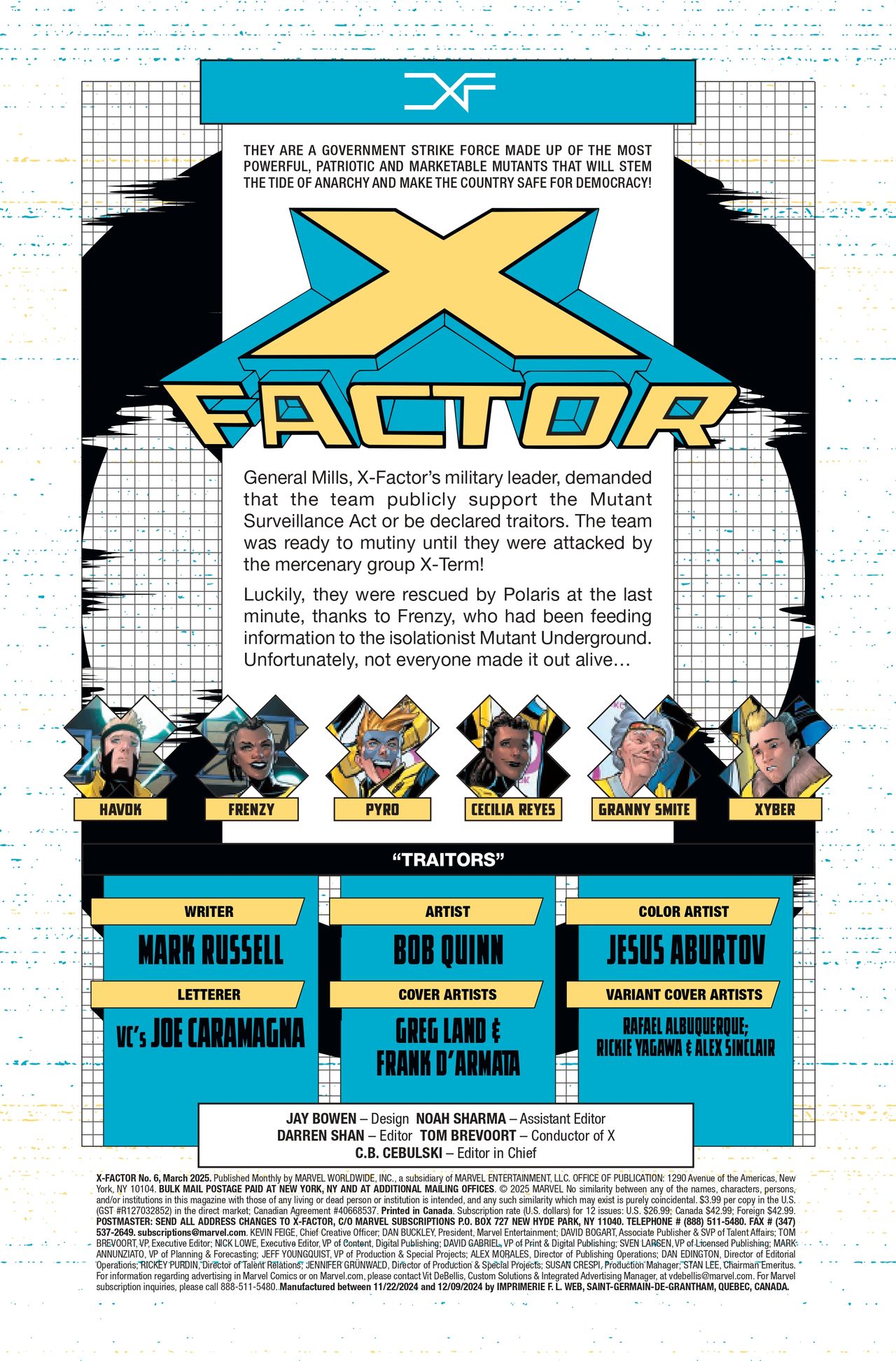 Interior pages from X-Factor #6.