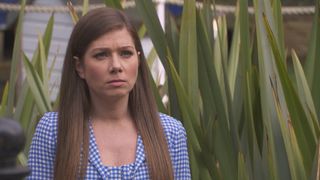 Maxine Minniver is not too impressed with her date in Hollyoaks on Channel 4. 