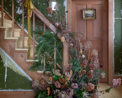 A Christmas staircase