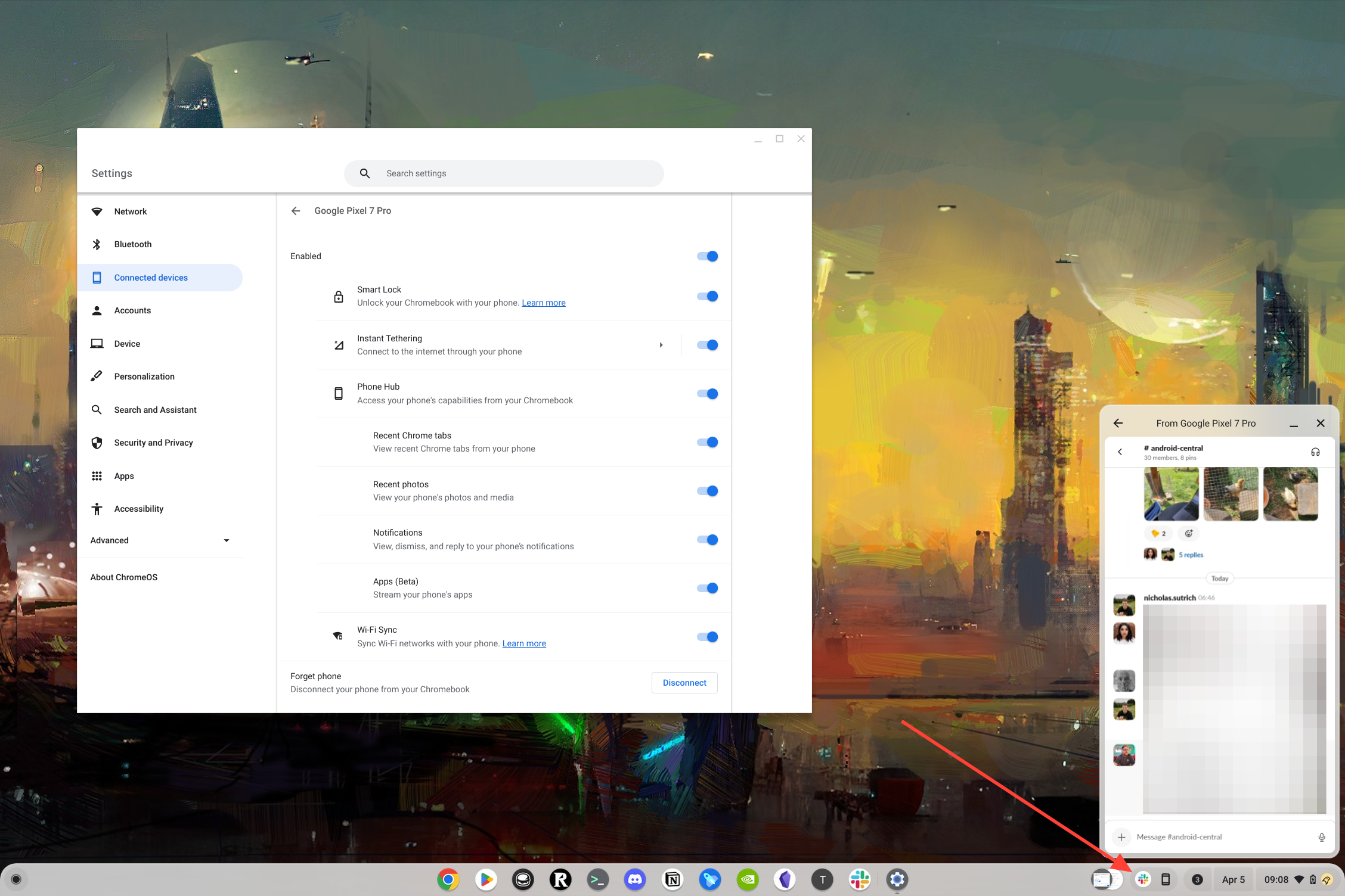 Use a transmissão de aplicativos do Chromebook