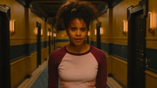 Asia Reaves (Zazie Beetz) looks annoyed in They Will Kill You.