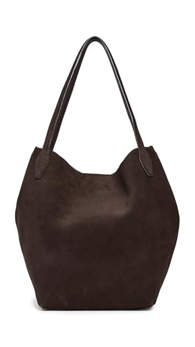 Madewell Women's the Shopper Tote in Soft Grain Suede, Dark Carob, One Size