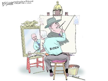 Political Cartoon U.S. biden fdr norman rockwell