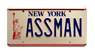 ASSMAN license plate
