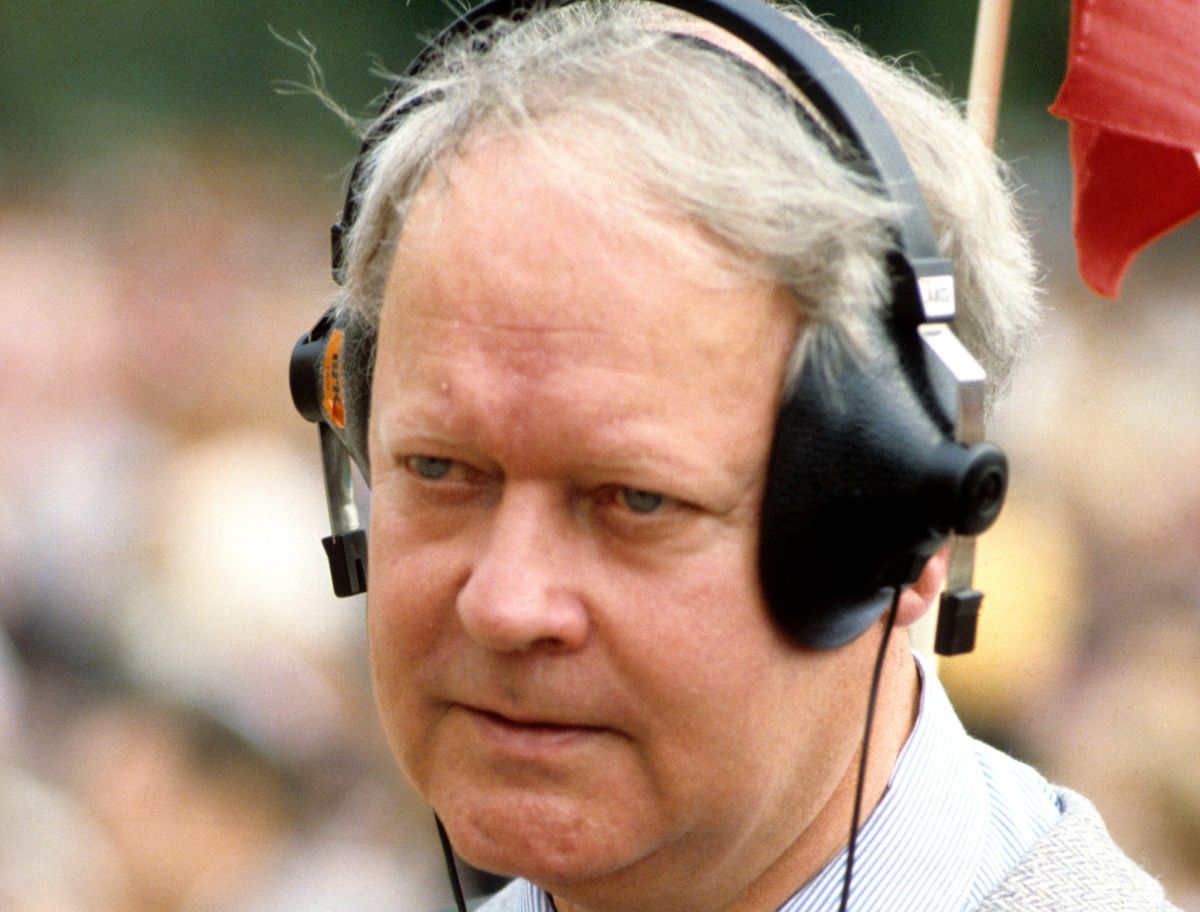 Norwegian commentator Bjorge Lillelien pictured in 1982