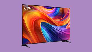 Vizio 86-inch 4K TV on purple background