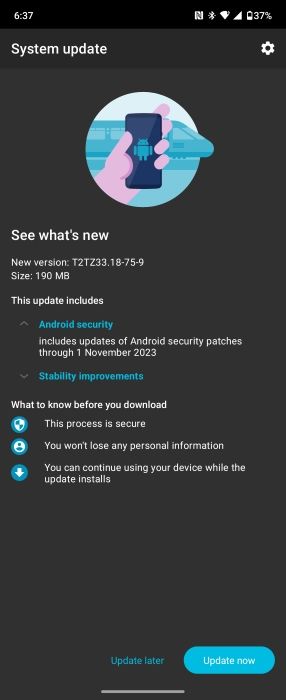 November 2023 update for the Motorola Razr Plus
