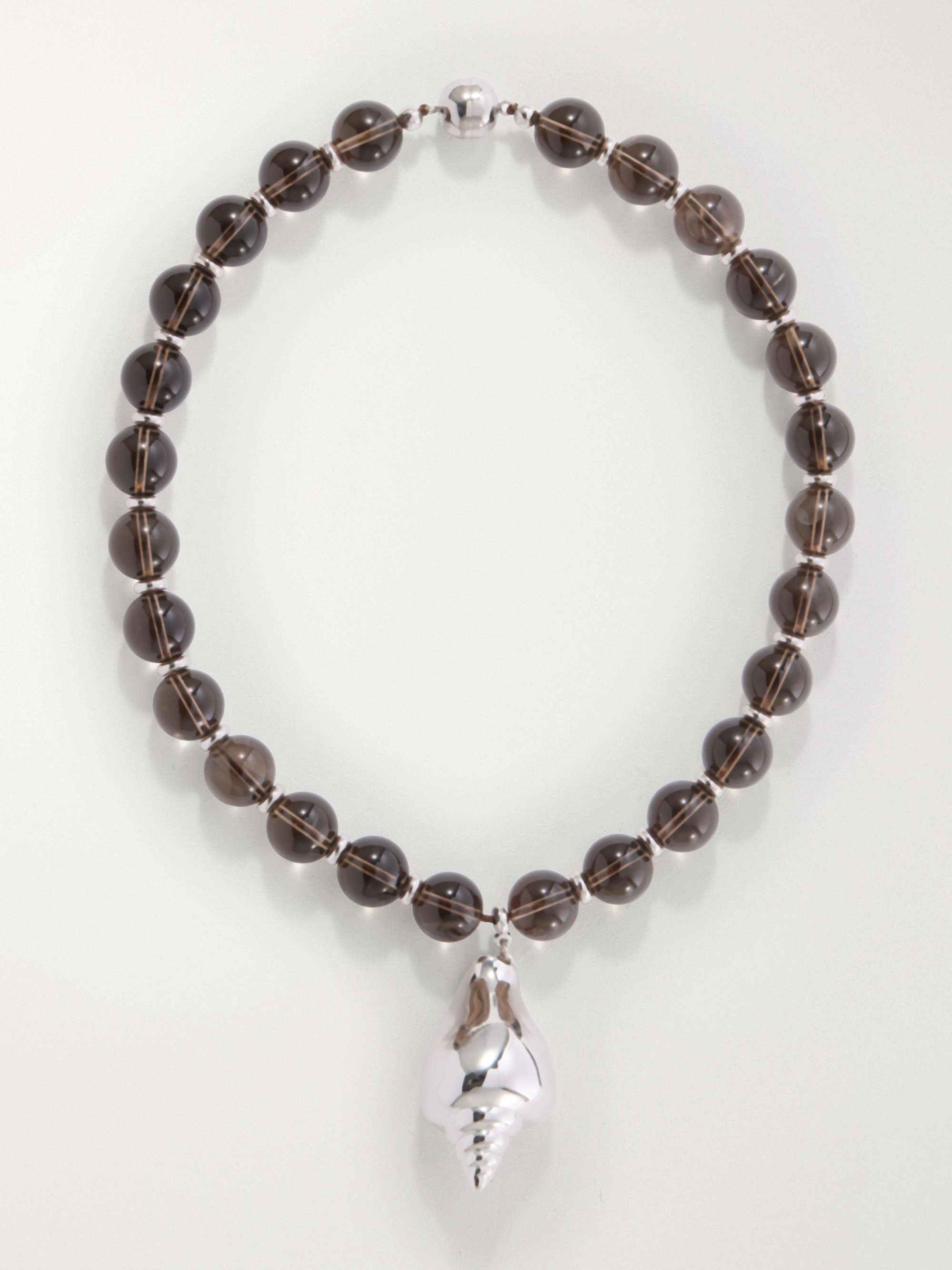 Eos Rhodium-Plated Quartz Necklace