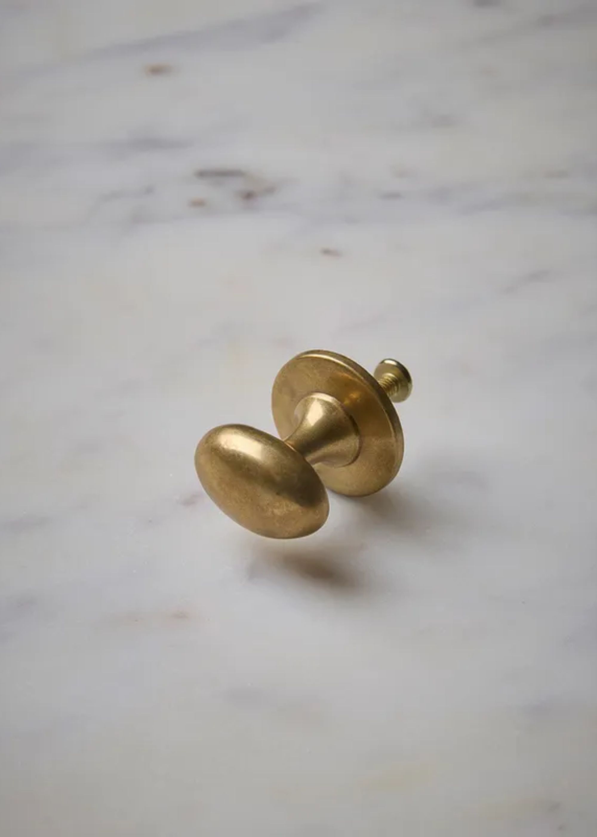 Oval Knob - Antique Brass