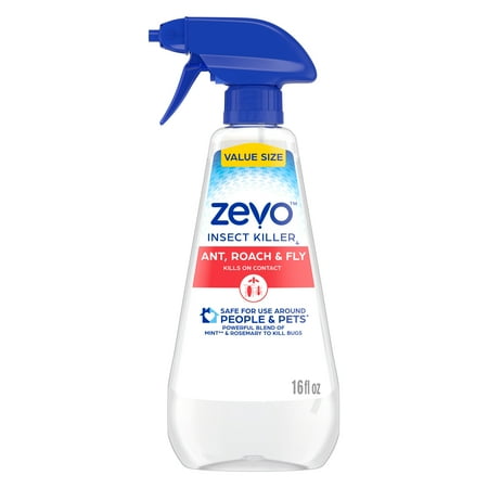 Zevo Multi Insect Killer Spray: Bug Spray for Home Use; Versatile Ant, Fly, Spider, Roach Killer & More With Rosemary & Cornmint Oil; for Indoor & Outdoor Use (16oz Spray)