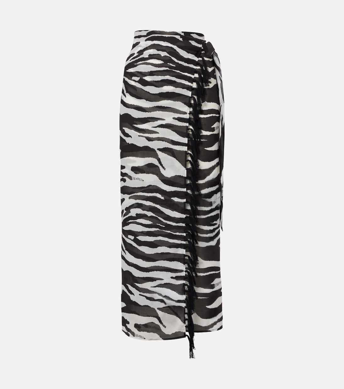 zebra-print cotton muslin beach cover-up