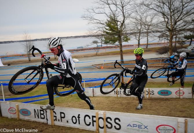 Raphael Gagne (Rocky Mountain) attacking on lap two