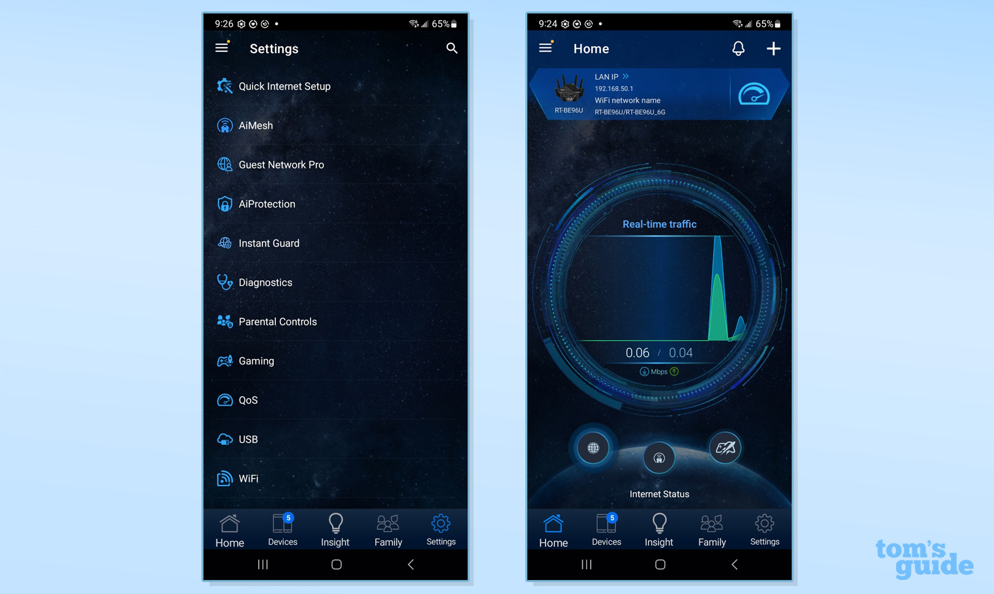 Asus RT-BE96U app screenshot