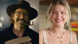 Bradley Cooper and Gigi Hadid in a side-by-side photo.