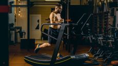 A man doing a run on the treadmill