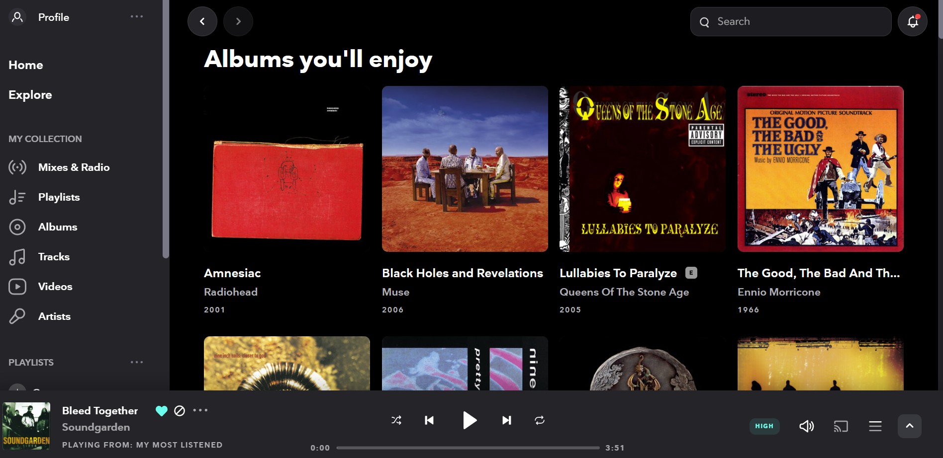 Tidal playlist desktop screenshot