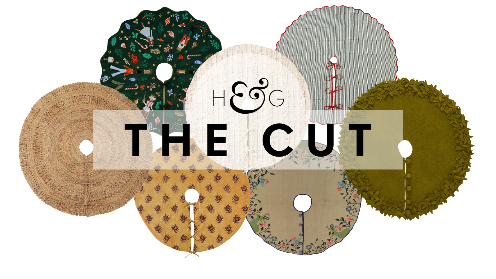 an assortment of tree skirts